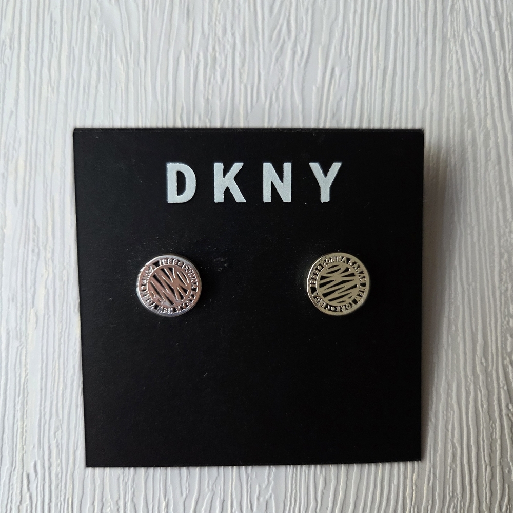 DKNY Logo Stud Earrings